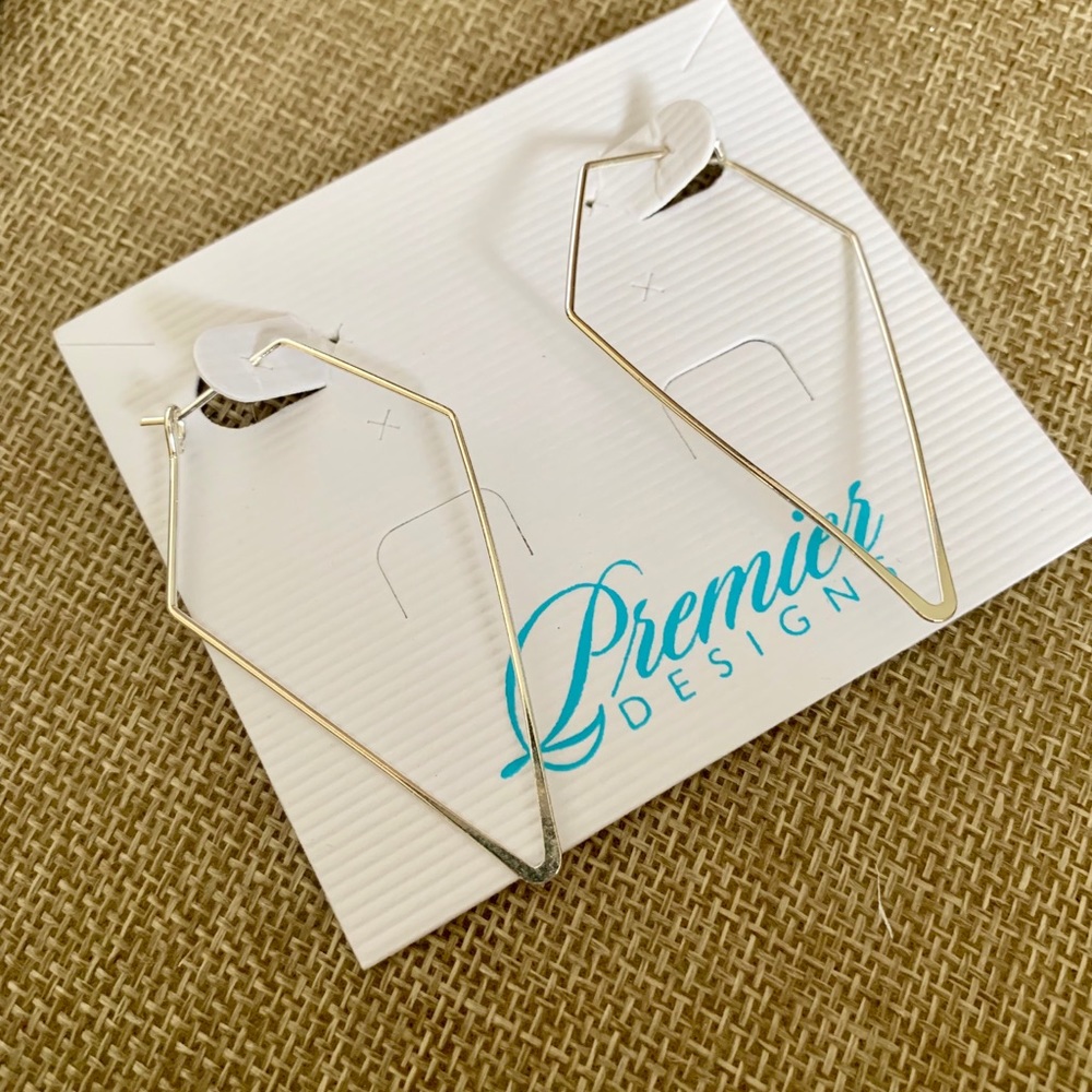 Premier Designs Wired silver earrings NEW